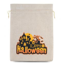 Zakjes Halloween 1 / jute 30 x 40 cm - lichte natuurlijke kleur Jute zakken