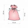 Zakje à la linnen met print 15 x 20 cm -natuurlijk / roze bloemen Lifehack – slimme ideeën