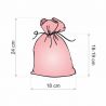 Zakje à la linnen met print 18 x 24 cm –natuurlijk / roze bloemen Lifehack – slimme ideeën