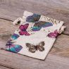 Zakjes à la linnen met print 12 x 15 cm - natuurlijk / vlinder Linnen zakjes