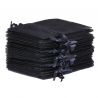Organza zakjes 35 x 50 cm - zwart Fruitzakken