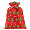 Jute zakje 40 x 55 cm - rood / kerstboom Kerst tassen