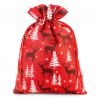 Jute zakjes 26 x 35 cm - rood / rendier Kerst tassen