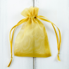 Organza zakjes 10 x 13 cm - geel Pasen tassen