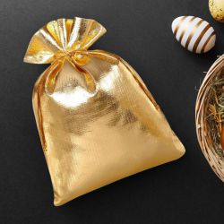 Metaalachtige zakjes 18 x 24 cm - goud metallic Gouden zakjes