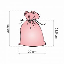 Zak à la linnen met print 22 x 30 cm - natuurlijke kleur / voor knoflook (EN) Grote zakken