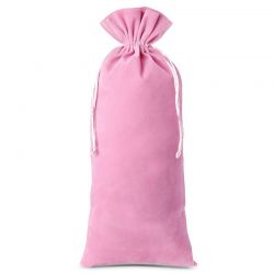 Fluwelen zakjes 11 x 20 cm - lichtroze Roze zakjes