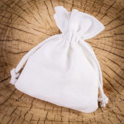 Katoenen zakjes 10 x 13 cm - wit Witte zakjes