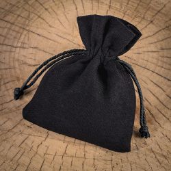 Katoenen zakjes 12 x 15 cm - zwart Zwarte zakken