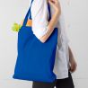 Een katoenen tas 38 x 42 cm met lange hengsels - blauw Boodschappentassen met hengsels