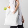 Een katoenen tas 38 x 42 cm met lange hengsels - wit Boodschappentassen met hengsels