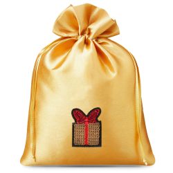 Satijnen zakjes 12 x 15 cm - goud - Geschenk Satijnen zakjes