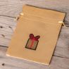Satijnen zakjes 12 x 15 cm - goud - Geschenk Kerstmis
