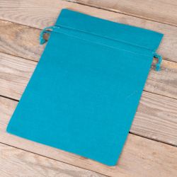 Katoenen zaks 22 x 30 cm - turquoise Pasen