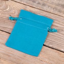 Katoenen zakjes 9 x 12 cm - turquoise Alle producten