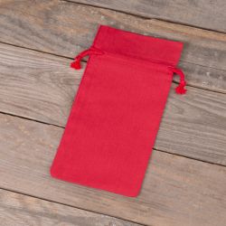 Katoenen zakjes 11 x 20 cm - rood Rode zakjes
