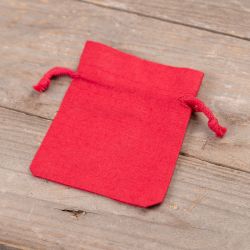 Katoenen zakjes 8 x 10 cm - rood Rode zakjes