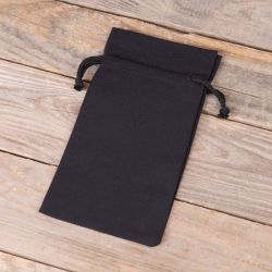 Katoenen zakjes 11 x 20 cm - zwart Zwarte zakken