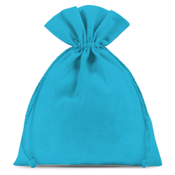 Katoenen zakjes 18 x 24 cm - turquoise Turquoise zakjes