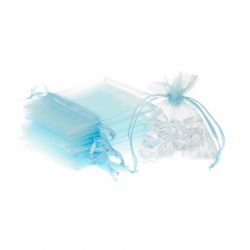 Organza zakjes 6 x 8 cm - hemelsblauw Baby Shower