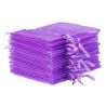 Organza zakjes 8 x 10 cm - donkerpaars Lavendel en potpourri
