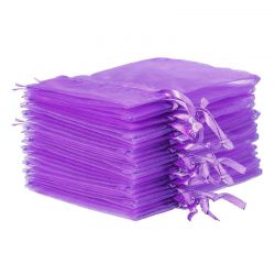 Organza zakjes 6 x 8 cm - donkerpaars Zakjes voor lavendel