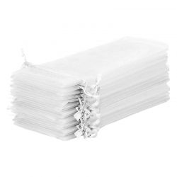 Organza zakjes 15 x 33 cm - wit Witte zakjes