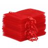 Organza zakjes 22 x 30 cm - rood Rode zakjes