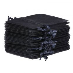 Organza zakjes 15 x 20 cm - zwart Organza zakjes