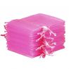 Organza zakjes 15 x 20 cm - roze Valentijn
