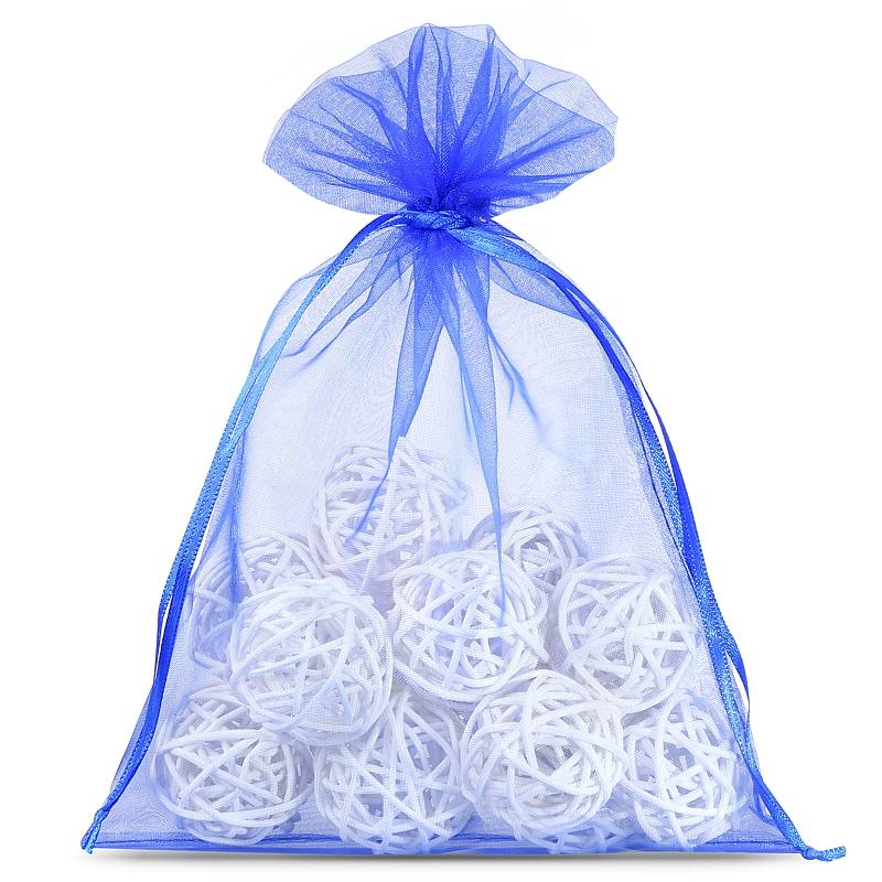 25 stuks Organza zakjes 12 x 15 cm - blauw