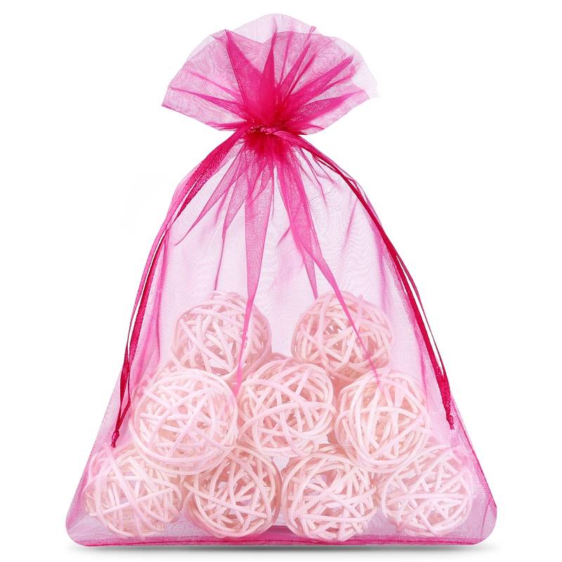 25 stuks Organza zakjes 12 x 15 cm - fuchsia