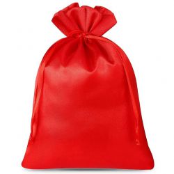 Satijnen zakjes 12 x 15 cm - rood Pasen tassen