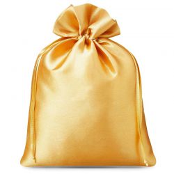 Satijnen zakjes 15 x 20 cm - goud Gouden zakjes