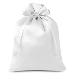 Satijnen zakjes 22 x 30 cm - wit Satijnen tassen