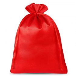 Satijnen zakjes 26 x 35 cm - rood Satijnen tassen