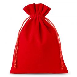 Fluwelen zakjes 22 x 30 cm - rood Velours tassen