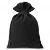 Fluwelen zakjes 26 x 35 cm - zwart Velours tassen