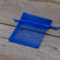 Organza zakjes 7 x 9 cm - blauw Kerst tassen