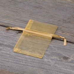 Organza zakjes 5 x 7 cm - goud Gelegenheden zakjes