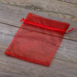 Organza zakjes 15 x 20 cm - rood Valentijn