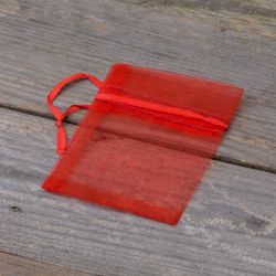 Organza zakjes 7 x 9 cm (SDB) - rood Valentijn