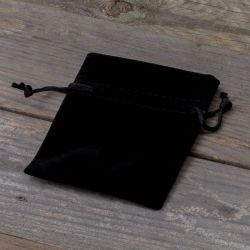 Fluwelen zakjes 8 x 10 cm - zwart Zwarte zakken