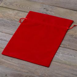 Fluwelen zakjes 26 x 35 cm - rood Rode zakjes