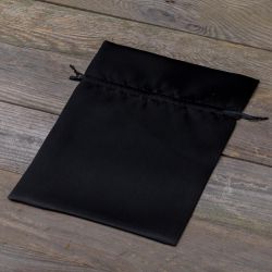 Satijnen zakjes 18 x 24 cm - zwart Zwarte zakken
