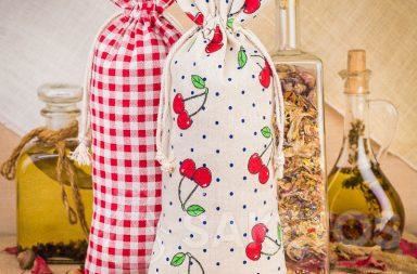 5. Bedrukte linnen zakjes voor het decoreren van keukens