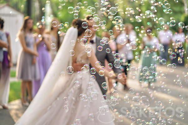 Zeepbellen voor een bruiloft