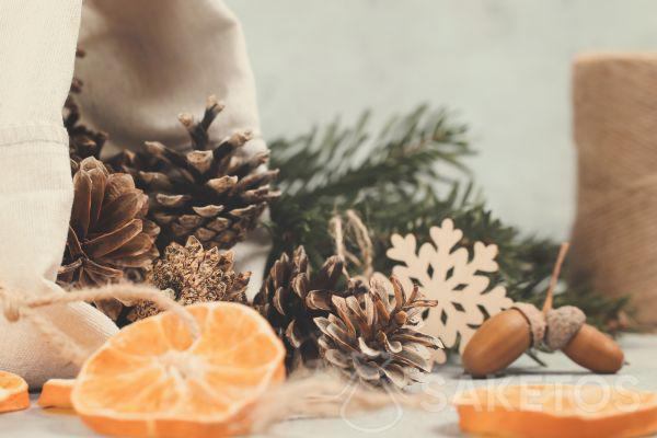 Geschenken uit de natuur als kerstversiering