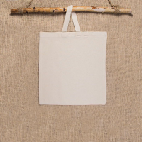 Een katoenen tas 38 x 42 cm met korte hengsels - natuurlijke kleur Hotel accessoires