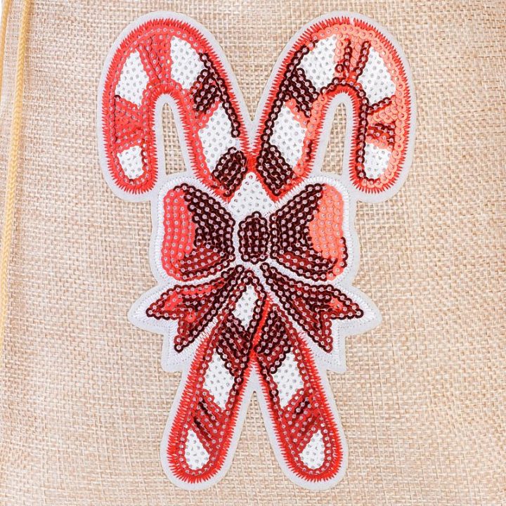 Jute zakjes 26 x 35 cm - Kerstmis, Lolly Jute zakjes